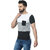 Odoky Mens Multicolor Block Print Cotton Blend Round Neck T-Shirt