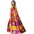 Sharda Creation Printed, Geometric Print Kanjivaram Poly Silk, Cotton Silk Saree  (Multicolor, Purple, Yellow)