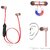 Magnetic Sports Bluetooth Stereo Wireless In-Ear Earphone - Red super bass