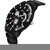 HRV Black Stainless Steel Mens Wristwatch with Sleek Black Chain Strap