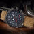 Curren Mens Black Analog Quartz Watch with Round Dial & Brown Leather Strap