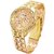 HRV Geneva Womens Wrist Watch | Stainless Steel Gold, Luxury Casual Ladies Watch