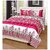 SHAKRIN 3d Printed  Poly Cotton Double Bedsheet with 2 Pillow Covers, 90 x 90 inch , Multicolor