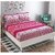 SHAKRIN 3d Printed  Poly Cotton Double Bedsheet with 2 Pillow Covers, 90 x 90 inch , Multicolor
