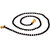 Lucky Jewellery Traditional Designer Mangalsutra Black Beads One Line Chain Necklace For Women (24-A3C-B3-B16)