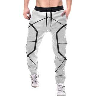 Odoky Men Grey Cotton Blend Track Pant