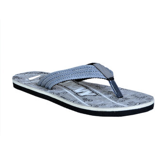 Crazy Bunny Men Gray Slippers / Flip Flops