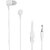 Digimate Jackbeat Wired Earphones with 3.5mm Jack, Tangle-Free Cable & In-Line Mic (DG-HF-1001, White)