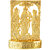 KESAR ZEMS Golden Plated Lord Ram Darbar Idol Showpiece Statue for Temple and Home Dcor  (4.5 x 0.5 x 6 CM)Golden