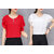 Vivient Women Red And White Moti Top Combo