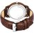 HRV Men's Round Dial Brown Strap Analog Watch
