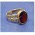 Natural Hessonite Stone Lab Certified Gold Plated 4 Carat Ring BY CEYLONMINE