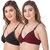 Empisto Branded Black,Brown color Cotton Fabric Line Bra