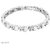 Heart Shaped Silver Plated American Diamond Metal Bracelet For Women