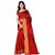 SVB Red Art Silk Plain With Blouse Saree