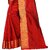 SVB Red Art Silk Plain With Blouse Saree