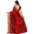 SVB Red Art Silk Plain With Blouse Saree
