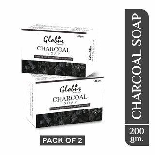 Globus Naturals Charcoal Soap 100 gm, Set of 2