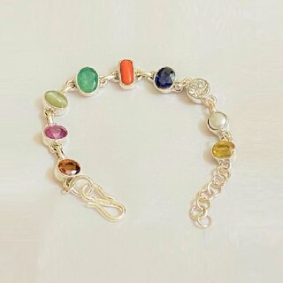 NAVRATAN STONE 100NATURAL  GEMS STONE BRACELET FOR MAN  WOMAN