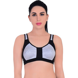 Empisto Branded Women's Black Colour Yoga Bra