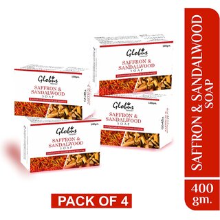 Globus Naturals Sandalwood Soap 100 gm, Set of 4