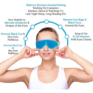 Relaxing Gel Eye Mask with Strap-on  Cooling Relaxation for Tired Eyes