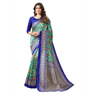 SVB Saree Green Colour Art Silk Printed Saree