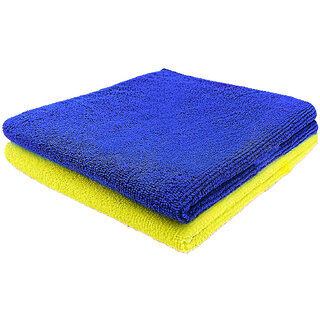 Microfiber Cleaning Cloths, 2pcs 40x40cms 340GSM Multi-Colour Wash Cloth for Kitchen Car Window Stainless Steel Cleaning