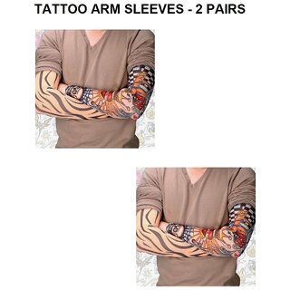 Takson Sales UV Sun Protection Tattoo Arm Sleeves For Dust and Pollution Protection (2 Pairs)
