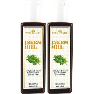 PARK DANIEL Premium Neem oil combo of 2 bottles of 100 ml (200 ml) Hair Oil (200 ml)