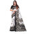 SVB Saree White  & Black Art Silk Printed Saree