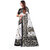 SVB Saree White  & Black Art Silk Printed Saree