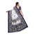 SVB Saree White  & Blue Art Silk Printed Saree