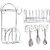 Oc9 Stainless Steel Plate Stand / Dish Rack and Chakla Belan Stand and Ladle Hook Rail For Kitchen