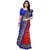 SVB Saree Red And Blue Colour Art Silk Printed Saree