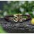 HRV Leather Garnet Gold Plated Bracelet
