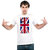 UDNAG Unisex Round Neck Graphic 'Flag | Union Jack UK' Polyester T-Shirt White