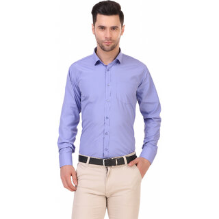 Baleshwar Men Blue Solid Regular Fit Casual Shirt