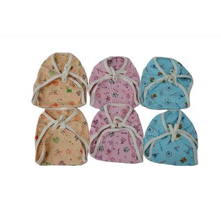 (Pack of 6) FAIRBIZPS Cotton Hosiery Washable Reusable Nappy, Diaper, Langot for Baby (Multicolor)