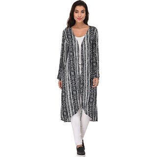 PURYS Blue Printed Shrugs for Women