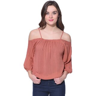 Purys Women Pink Printed Regular Top