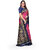 SVB Saree Pink & Blue Art Silk Printed Saree