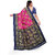 SVB Saree Pink & Blue Art Silk Printed Saree