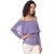 Purys Women Purple Solid Off Shoulder Top