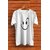 Printed Men White Round Neck Polyester Casual T-Shirt