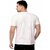 Printed Men White Round Neck Polyester Casual T-Shirt