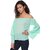 Purys Women Green Solid Off Shoulder Top
