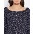 PURYS Women Dark Blue Printed Basic Top