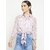 Purys Women White Georgette Printed Casual Shirt