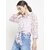 Purys Women White Georgette Printed Casual Shirt